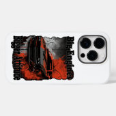 マッスルカーのビッグエンジンの大きな姿勢 Case-Mate iPhoneケース (裏面 (横))