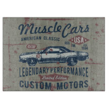 マッスルカーの装飾カッティングボード