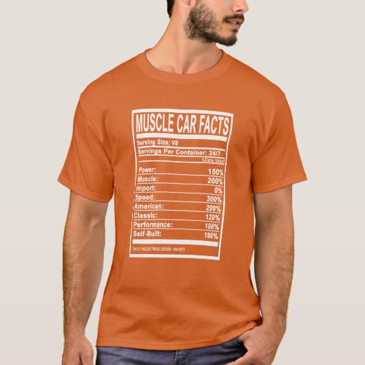 マッスルカーの豆知識 スピード マッスル アメリカン Tシャツ (正面)