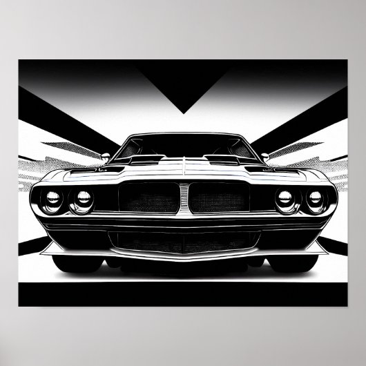 マッスルカーアートプリント ポスター (正面)