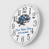 マッスルカーガレージ大時計カスタマイズ~ ラージ壁時計 (傾斜)