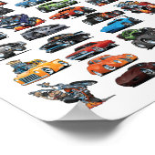 マッスルカークラシック、自動車、トラックとチョッパー ポスター (角)