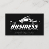 マッスルカースプラッシュカーウォッシュオートディテリングロイヤリティ 名刺 (正面)