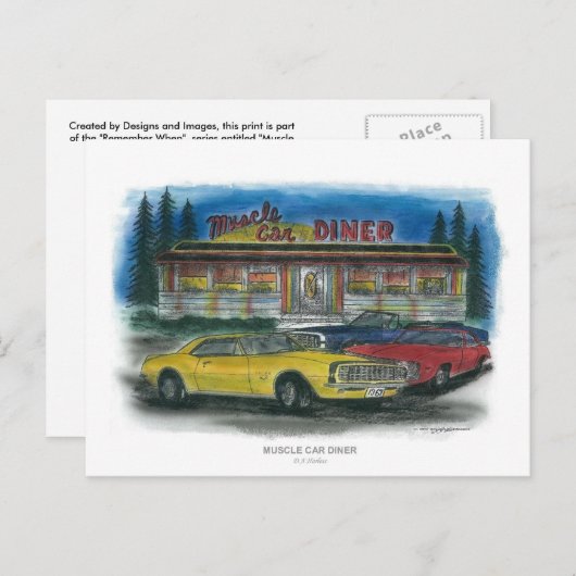 マッスルカーディナー ポストカード (正面/裏面)