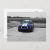 マッスルカーブルーポストカード ポストカード (正面/裏面)