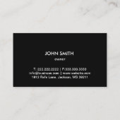 マッスルカープロフェッショナルブラック車の 名刺 (裏面)