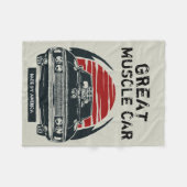 マッスルカーポスター フリースブランケット (正面(横))