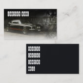 マッスルカー付きのダークグレー色の名刺 名刺 (正面/裏面)