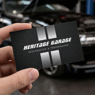 マッスルカー復元 レースストライプ 黒 名刺