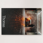 マッスルカー通りマシンレースパーソナライズされた ジグソーパズル (横)