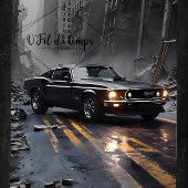 マッスルカー黙示録後の都市景観のデカップージ 薄葉紙