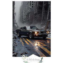 マッスルカー黙示録後の都市景観のデカップージ 薄葉紙