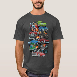 マッスルカー クラシックカー ホットロッドの車マニアC Tシャツ