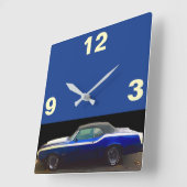 マッスルカー スクエア壁時計 (傾斜)