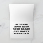 マッスルカー ヴィンテージ スポーツカー 誕生日カード サンキューカード (内部)