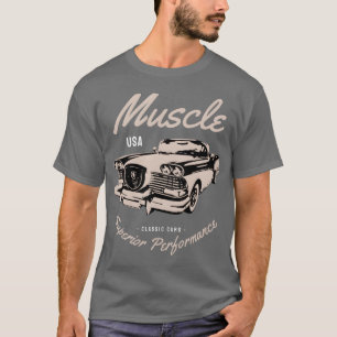 マッスルカー 優れたパフォーマンス レトロ Tシャツ