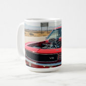 マッスルカー:精度とパフォーマンス コーヒーマグカップ (正面左)
