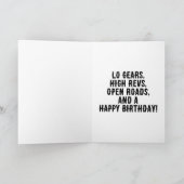 マッスルカー 誕生日 グリーティングカード (内部)