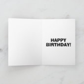 マッスルカー 誕生日 グリーティングカード (内部)