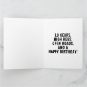 マッスルカー 誕生日 グリーティングカード (内部)