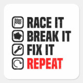 マッスルカーV8ターボチャージャチューニングレースカー スクエアシール (正面)