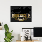 マッスルカーV8 ポスター (ホームオフィス)