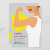 マッスルパワー誕生日パーティーへの招待 招待状 (正面/裏面)