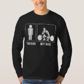 マッスルマスター:私のパパはスマイルで持ち上げる! Tシャツ (正面)