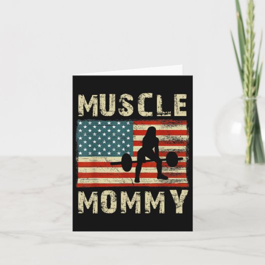 マッスルモマミーウォメンズボディビルボディビルダー重量 カード (正面)