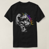 マッスルユニコーントレーニングファーザーズデイギフトウェイトリフト Tシャツ (デザイン正面)