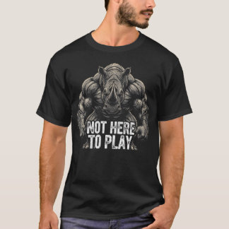 マッスルライノボディビルジムワークアウトフィットネス Tシャツ