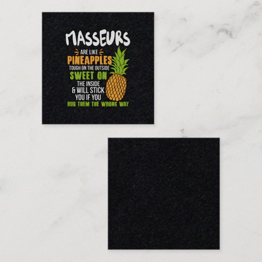 マッセウルスはパイナップルのようです スクエア名刺 (正面/裏面)