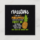 マッセウルスはパイナップルのようです スクエア名刺 (正面)