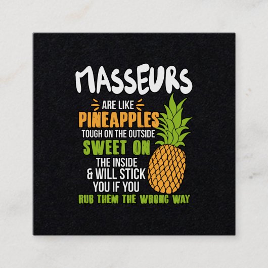 マッセウルスはパイナップルのようです スクエア名刺 (正面)