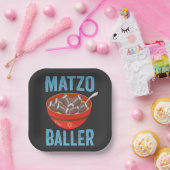 マッゾバラーフットボールおもしろいハヌッカラグビーギフト ペーパープレート (パーティー)