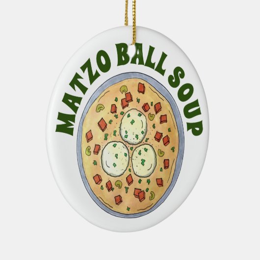 マッゾマッツァボールスープユダヤ料理パスソーバー セラミックオーナメント (右)