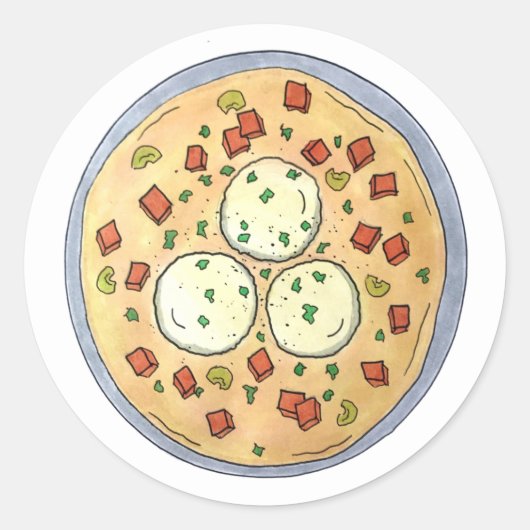 マッゾマッツァボールスープユダヤ料理パスソーバー ラウンドシール (正面)