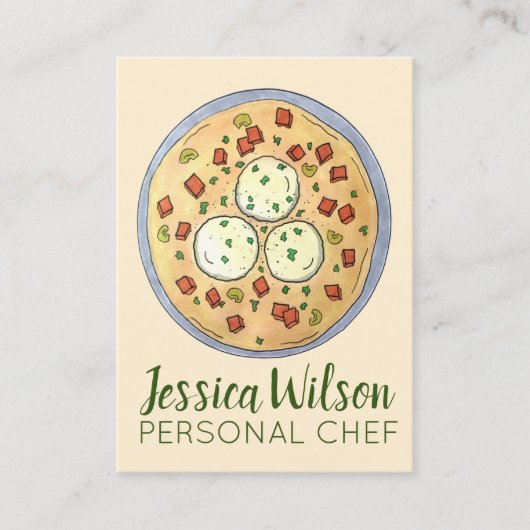 マッゾマッツァボールスープユダヤ料理パスソーバー 名刺 (正面)