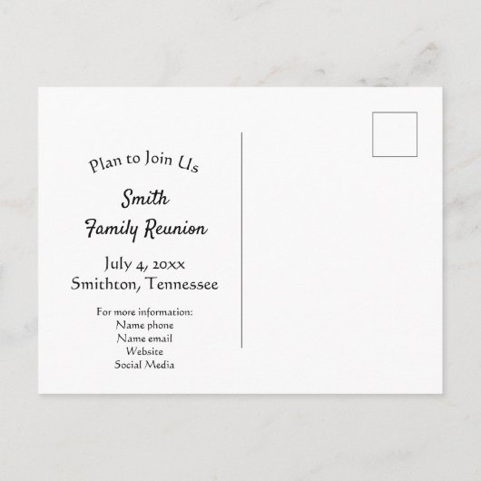 マッターホルンの家族会 インビテーションポストカード (裏面)