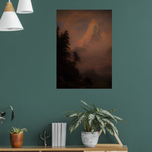 『マッターホルンの日の出』(1875年以後) ポスター (リビング1)