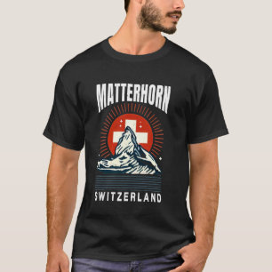 マッターホルンスイス – スイス国旗衣服アルパインモ Tシャツ