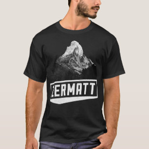 マッターホルンツェルマットスイススキーホリデームーン Tシャツ