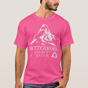 マッターホルンマウンテンアルプス屋外登山ハイキングH Tシャツ