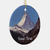 マッターホルン山のぶら下がったなオーナメントの雪 セラミックオーナメント (右)