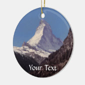 マッターホルン山のぶら下がったなオーナメントの雪 セラミックオーナメント (左)