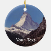 マッターホルン山のぶら下がったなオーナメントの雪 セラミックオーナメント (裏面)