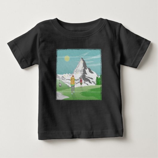マッターホルン旅行ポスターSwitzerland ベビーTシャツ (正面)