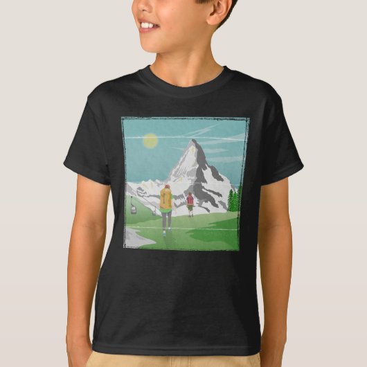 マッターホルン旅行ポスターSwitzerland Tシャツ (正面)