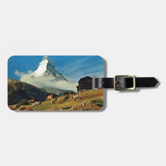 マッターホルン、Zermatt、スイス連邦共和国 ラゲッジタグ (正面横)