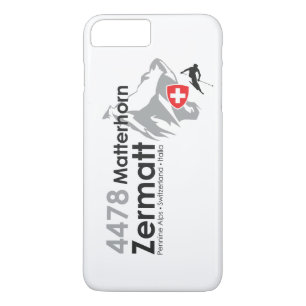 マッターホルンZermattのスキー iPhone 8 Plus/7 Plusケース